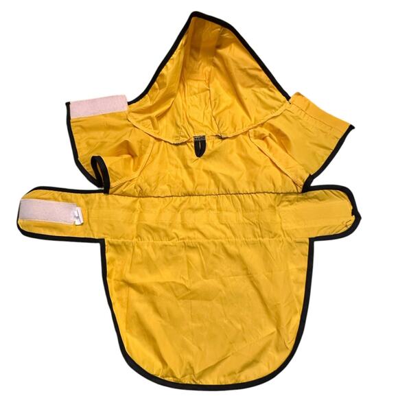 HDE Size Medium Yellow Polyester Raincoat for Pets - Picture 2 of 7